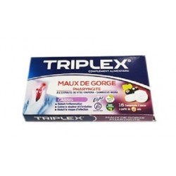 TRIPLEX MAUX DE GORGE CASSIS 16 COMPRIMES
