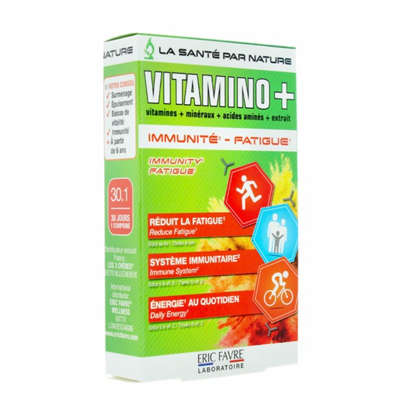 ERIC FAVRE VITAMINO+ IMMUNITE ET FATIGUE 30 COMPRIMES | Tunisie