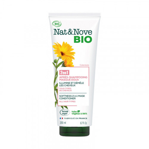 Nat&Nove Après Shampooing masque 2en1 à l'extrait de calendula 200ml