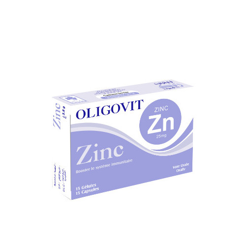 OLIGOVIT ZINC 25MG 15 GELULES