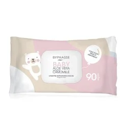 BYPHASSE BABY LINGETTES ALOE VERA EXTRAIT DE CAMOMILLE,...