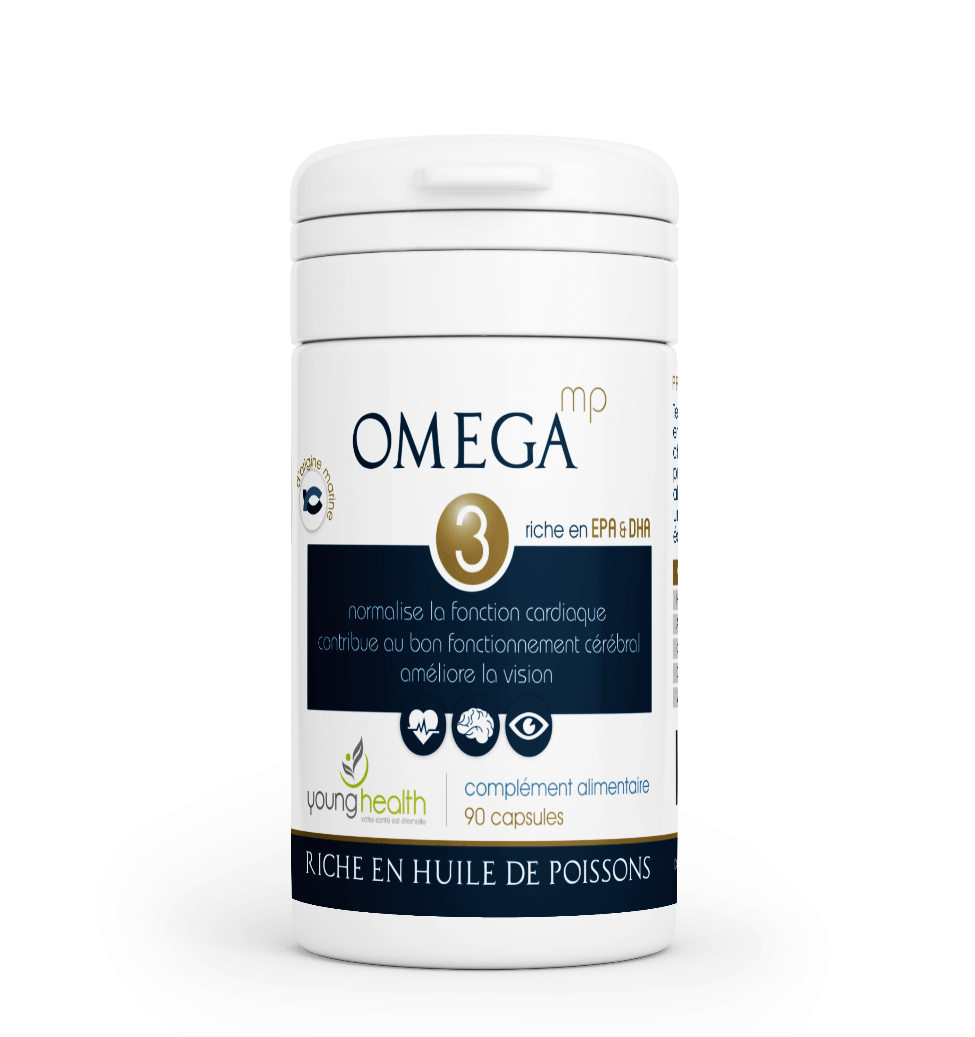 YOUNG HEALTH OMEGA 3 90 GELULES-pharmashop