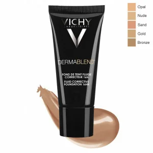 VICHY DERMABLEND FOND DE TEINT FLUID CORRECTEUR 16H TEINTE 35 SAND SPF2830ML-pharmashop