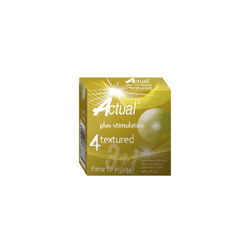 ACTUAL PRESERVATIF TEXTURED BOITE DE 4 ACTUAL PRESERVATIF TEXTURED BOITE DE 4