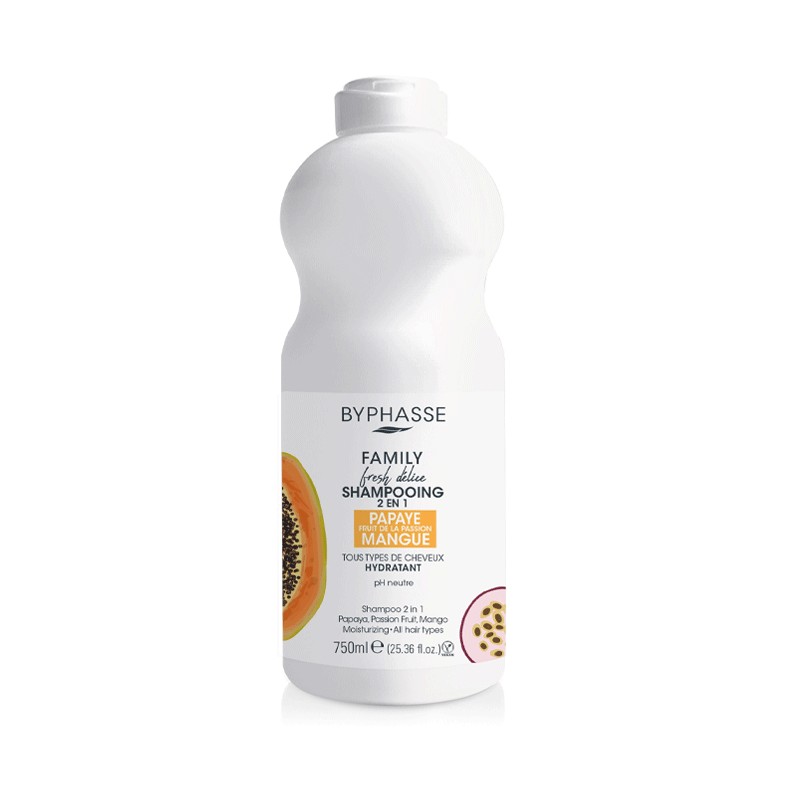 BYPHASSE FAMILY SHAMPOOING 2 EN 1 PAPAYE MANGUE 750ML BYPHASSE FAMILY SHAMPOOING 2 EN 1 PAPAYE MANGUE 750ML