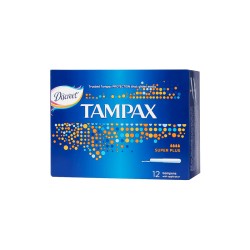 TAMPAX TAMPONS SUPER PLUS 12 PIECES-pharmashop