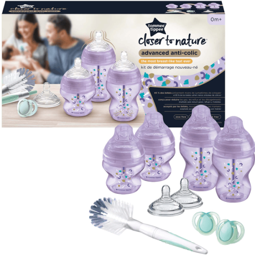 Tommee Tippee Contenedor de pañales Twist & Click Advanced con 4 cassettes  Greenfilm antibacteriano rosa 
