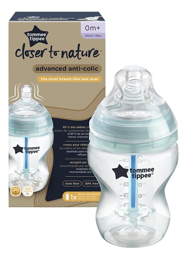 TOMMEE TIPPEE BIBERON ADVANCED ANTI-COLIQUE TURQUOISE 0M+ 260ML | T...