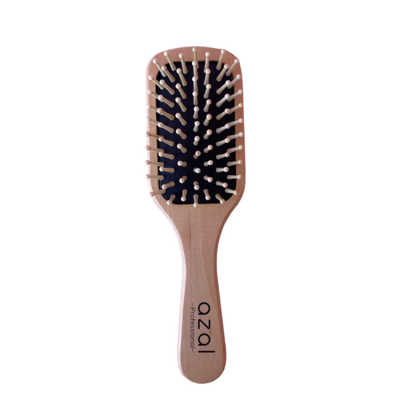 AZAL BROSSE CHEVEUX EN BOIS CARRE PETIT MODELE-pharmashop