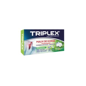 TRIPLEX MAUX DE GORGE PHARYNGITE PEPPERMINT,16COMPRIMES-pharmashop