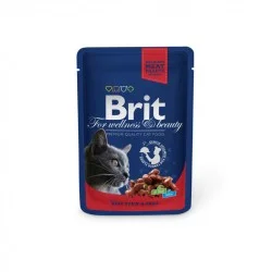 Pochons Brit Premium Boeuf et Petits Pois 100g