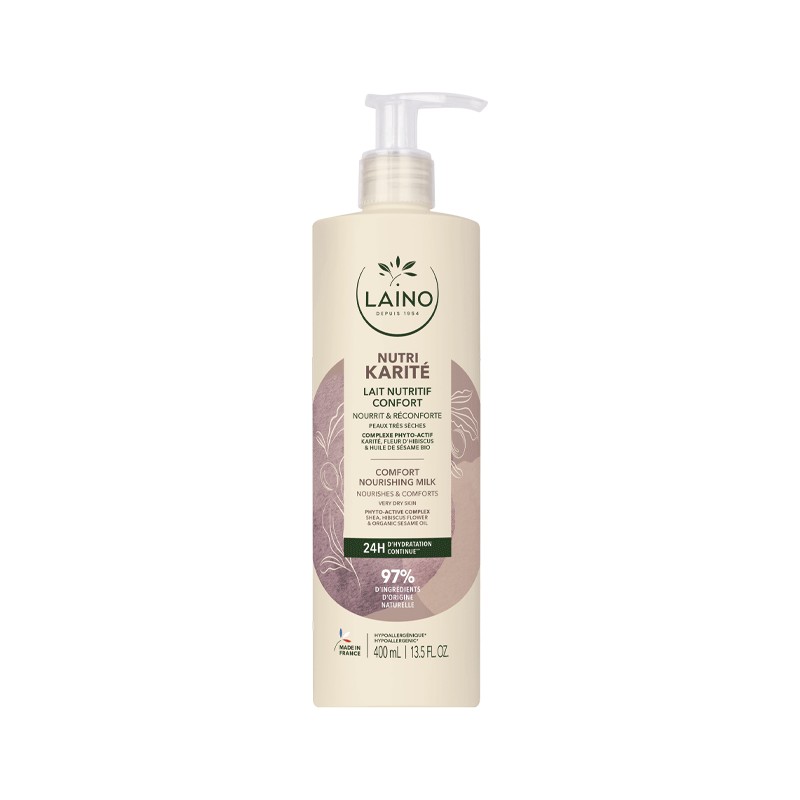 LAINO LAIT NUTRITIF CONFORT KARITE 400ML-pharmashop LAINO LAIT NUTRITIF CONFORT KARITE 400ML-pharmashop