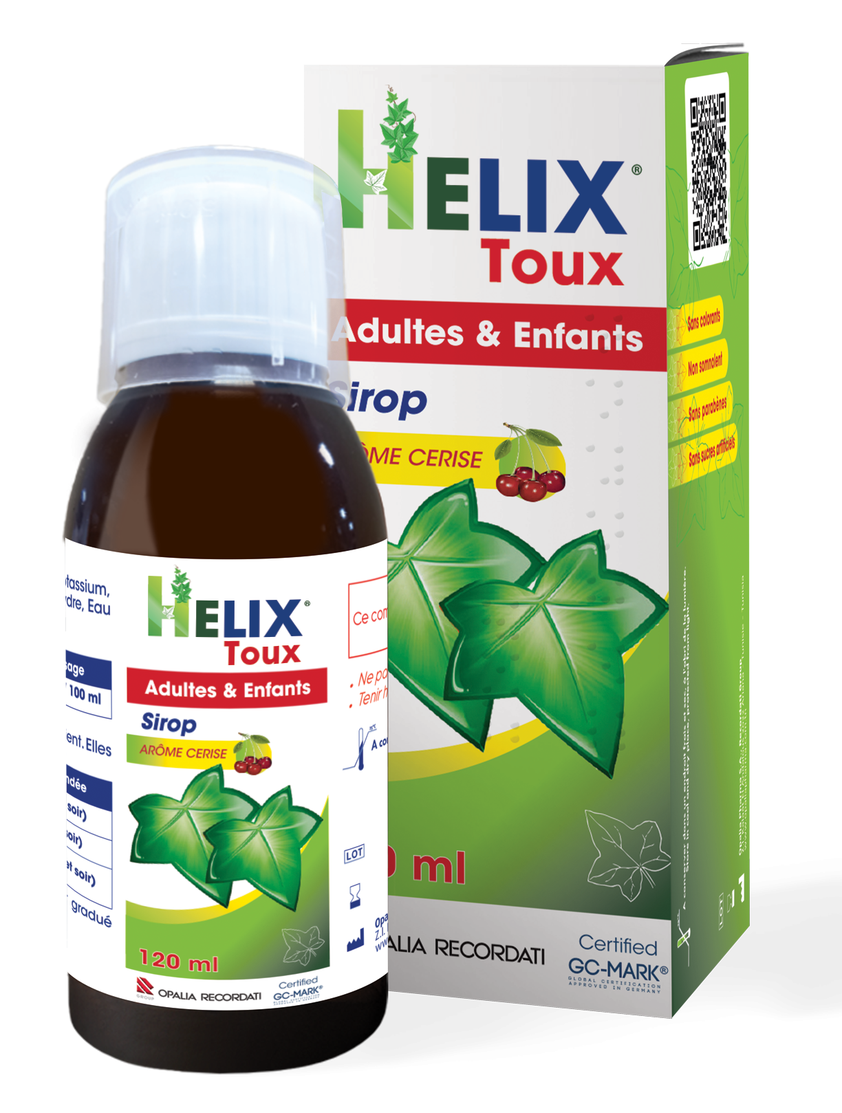 Achat HELIX TOUX SIROP ADULTES ET ENFANTS 120ML OPALIA RECORDATI