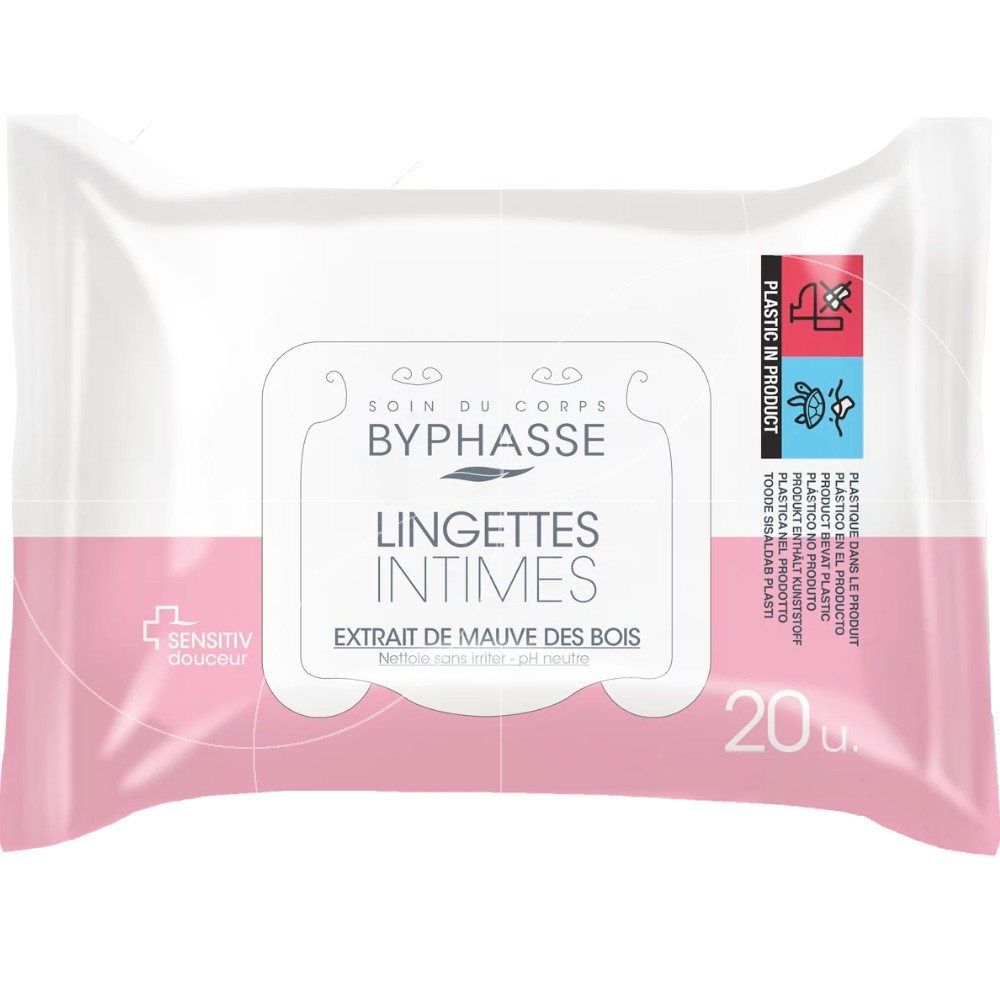 BYPHASSE LINGETTES INTIME PH NEUTRE 20 UNITES BYPHASSE LINGETTES INTIME PH NEUTRE 20 UNITES