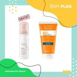 B.P AVENE FLUIDE ULTRA LEGER SPF50+ PEAUX SENSIBLES NORMALES A MIXTES 50ML+MOUSSE NETTOYANTE 50ML (OFFERT)