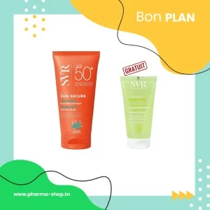 B.P SVR SUN SECURE BLUR SPF50+ 50ML+SEBIACLEAR GEL MOUSSANT 55ML (OFFERT)-pharmashop