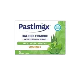 PASTIMAX HALEINE FRAICHE EUCALYPTUS MENTHE 12 PASTILLES A SUCER-pharmashop