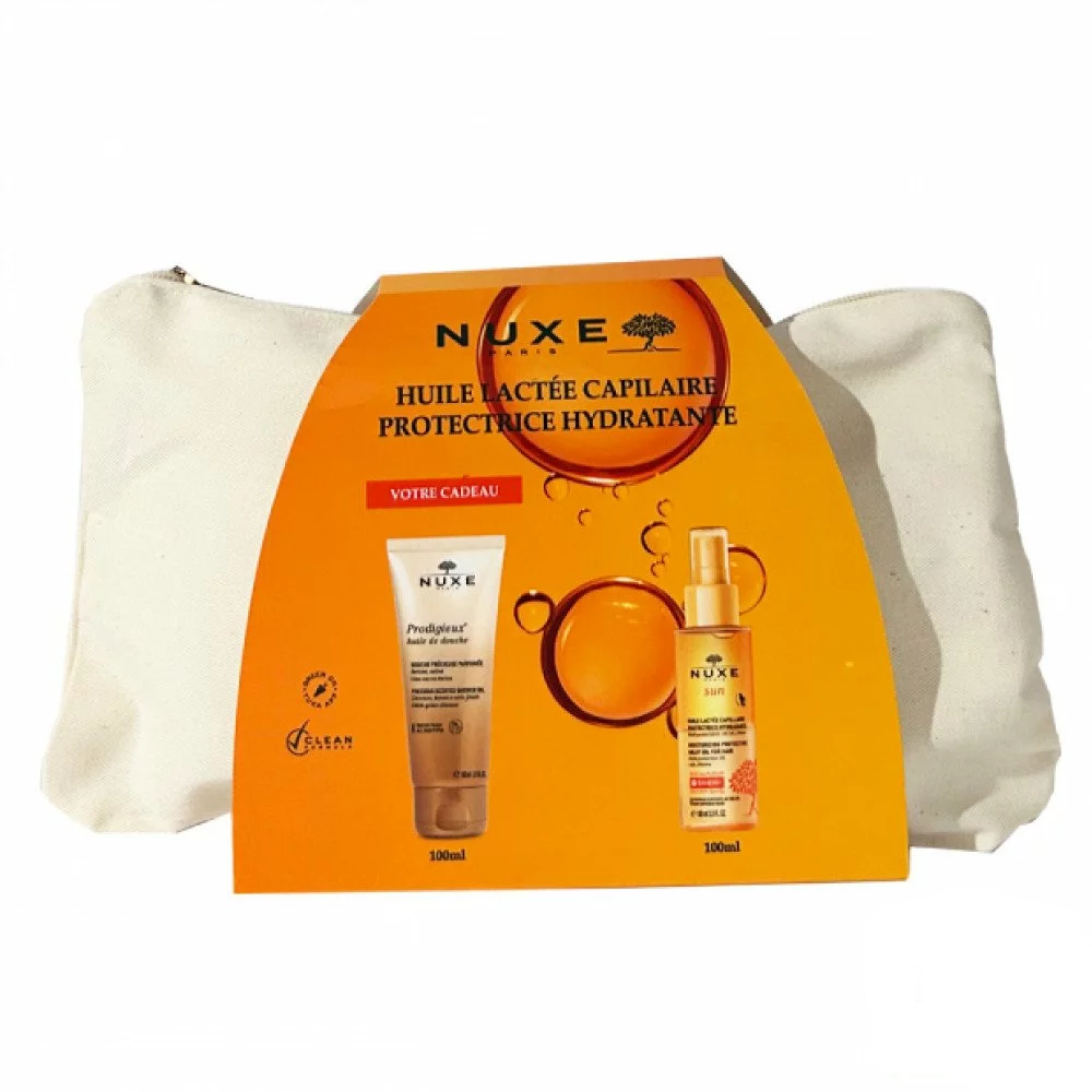 NUXE SUN TROUSSE HUILE LACTEE + HUILE DE DOUCHE 100ML (OFFERT) NUXE SUN TROUSSE HUILE LACTEE + HUILE DE DOUCHE 100ML (OFFERT)