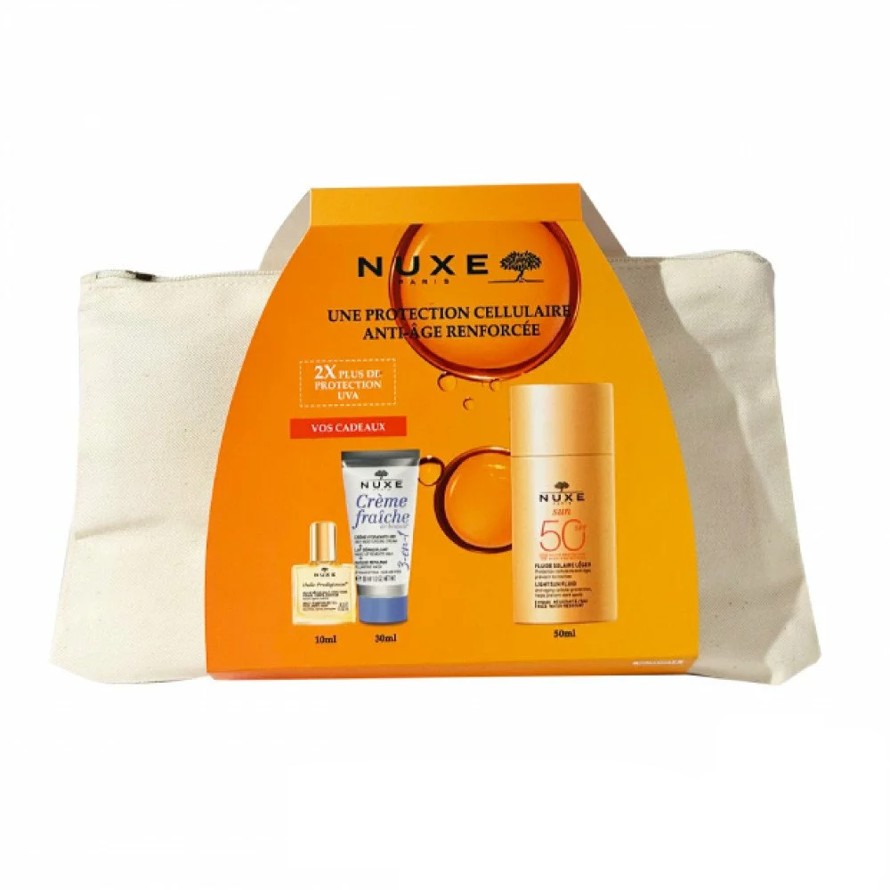 NUXE SUN TROUSSE FLUIDE LEGER SPF50 + 2 GIFTS pharmashop NUXE SUN TROUSSE FLUIDE LEGER SPF50 + 2 GIFTS pharmashop