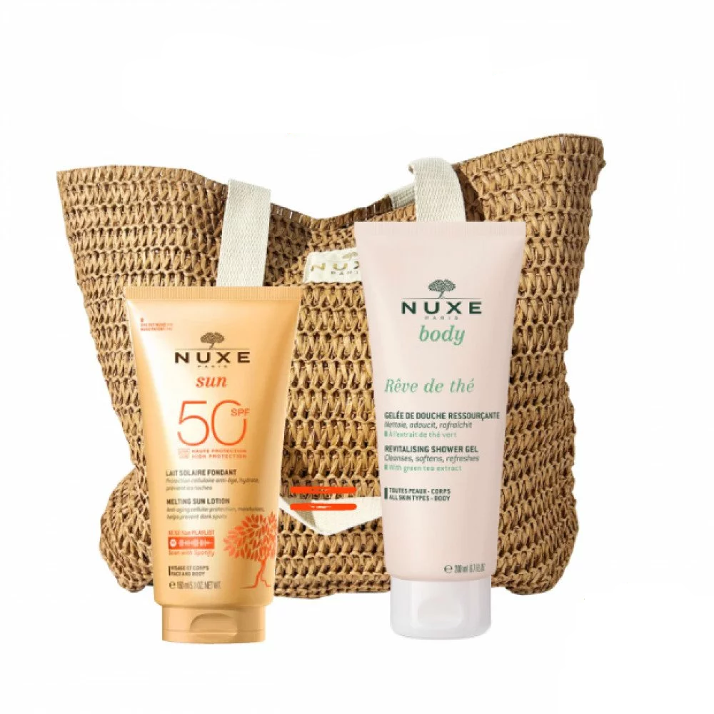 NUXE SUN SAC LAIT FONDANT SPF 50 + REVE DE THE GELEE DE DOUCHE (OFFERTE) PHARMASHOP NUXE SUN SAC LAIT FONDANT SPF 50 + REVE DE THE GELEE DE DOUCHE (OFFERTE) PHARMASHOP