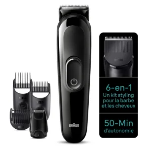 BRAUN TONDEUSE POUR BARBRE 6 EN 1 MGK3410 50 MINS AUTONOMIE PHARMASHOP