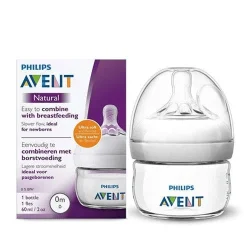 AVENTV BIBERON NATURAL AVEC TETINE - 0M+ 60ML PHARMASHOP
