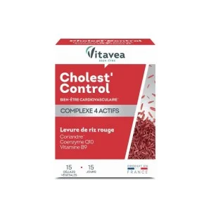 VITAVEA CHOLEST CONTROL LEVURE DE RIZ ROUGE 15 GELULES pharmashop