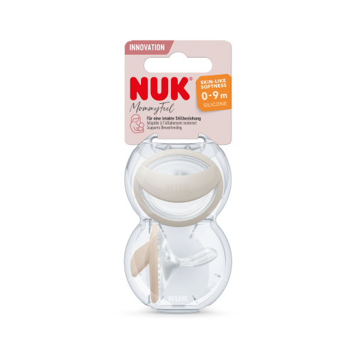NUK 2 SUCETTES EN SILICONE MOMMYFEEL 0-9M AVEC BOITE