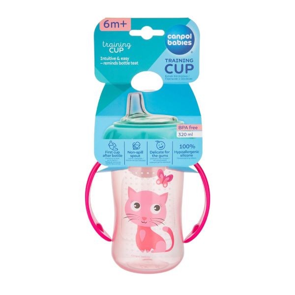 CANPOL BABIES TASSE BEBE 320ML ROSE 56/512 PHARMASHOP