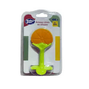 BABY PUR ANNEAU DE DENTITION CITRON EN SILICONE 4M+ PHARMASHOP