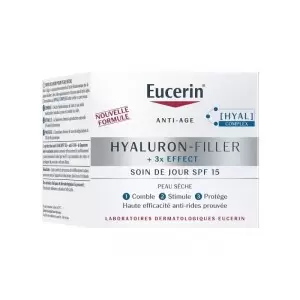 EUCERIN HYALURON FILLER SOIN DE JOUR ANTI AGE SPF15 PEAU SECHE 50ML PHARMASHOP
