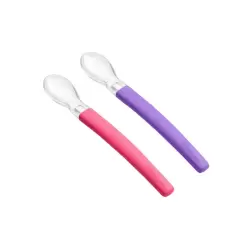 WEE 2 CUILLERES EN SILICONE 6 MOIS + ROSE/VIOLET
              data-full-size-image-url=