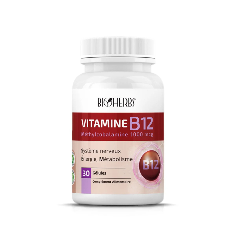 BIOHERBS VITAMINE B12 30 GELULES | Tunisie