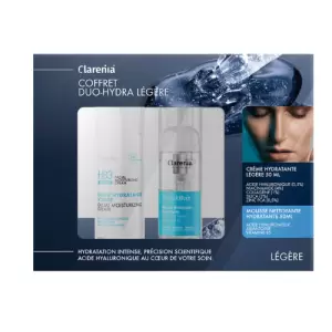 CLARENIA COFFRET DUO-HYDRA LEGERE+MOUSSE HYDRATANTE 50ML(OFFERT) pharmashop