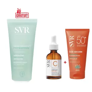 SVR AMPOULE VITAMINE C 20% 30ML+ SUN SECURE BLUR SPF50+ 50ML+ PHYSIOPURE GELEE MOUSSANTE 200ML (OFFERT) PHARMASHOP