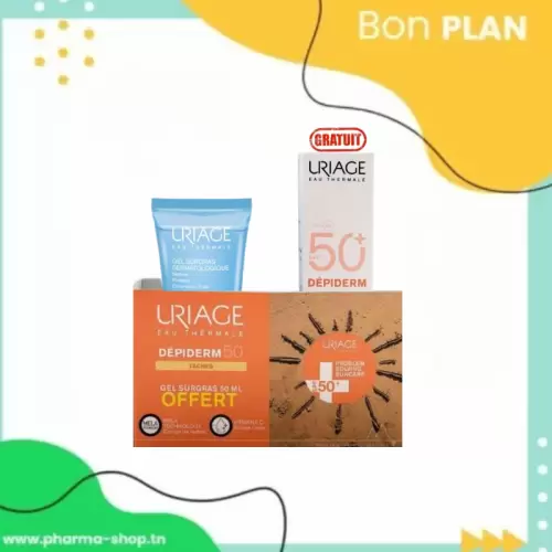 URIAGE DEPIDERM SOIN DE JOUR ANTI TACHES SPF50 30ML+GEL SURGRAS 50ML (OFFERT) PHARMASHOP