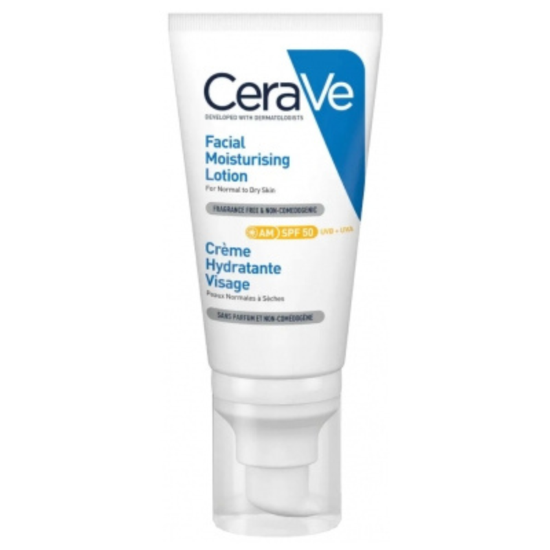 CERAVE CREME HYDRATANTE VISAGE SPF50 PG 52ML | Tunisie - CeraVe
