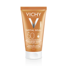 VICHY CAPITAL SOLEIL EMULSION TOUCHER SEC TEINTEE SPF50 50ML PHARMASHOP