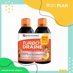 FORTE PHARMA DUO PACK TURBODRAINE PECHE 2*500ML (2EME -50%)