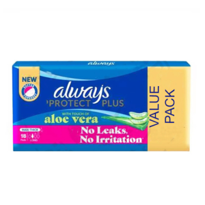 ALWAYS PROTECT PLUS ALOE VERA EXTRA LONG 16 PIECES PHARMASHOP