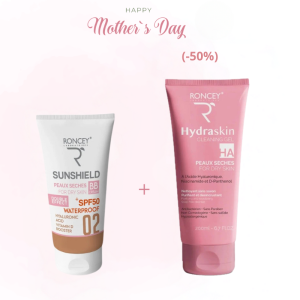 RONCEY COFFRET SUNSHIELD 02 SPF 50+ WATERPROOF 50ML+HYDRASKIN HA GEL PEAUX SECHES 200ML (-50%) PHARMASHOP