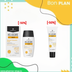 HELIOCARE 360° GEL PROTECTEUR SOLAIRE SPF50+ 50ML (-50%) +MINERAL TOLERANCE FLUID SPF50 50ML (-50%) PHARMASHOP