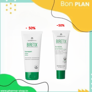 BIRETIX GEL TRI-ACTIVE 50ML (-50%)+ISOREPAIR CREME HYDRATANTE REGENERANTE 50ML (-50%) PHARMASHOP