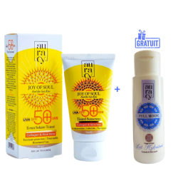 AURACY ECRAN SOLAIRE TEINTE BEIGE SPF 50+ 50GR+LAIT HYDRATANT (OFFERT)