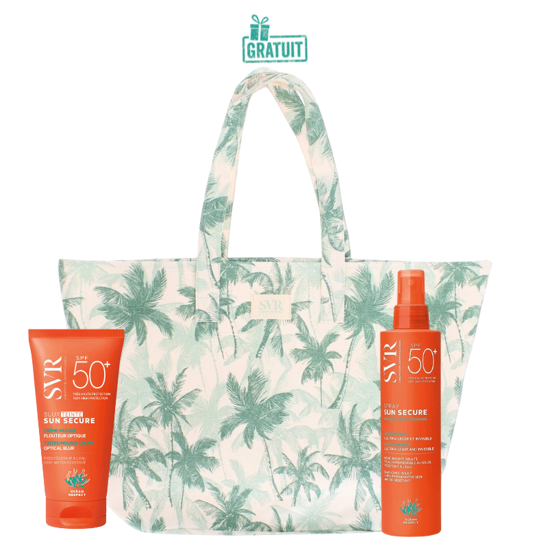 SVR SUN SECURE BLUR TEINTE SPF50+ 50ML+SPRAY HYDRATANT SPF50+ 200ML+SAC (OFFERT) PHARMASHOP