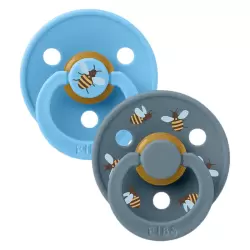 BIBS 02 SUCETTES NATURAL RUBBER BUMBLEBEE LATEX SIZE 1 0M+
              data-full-size-image-url=