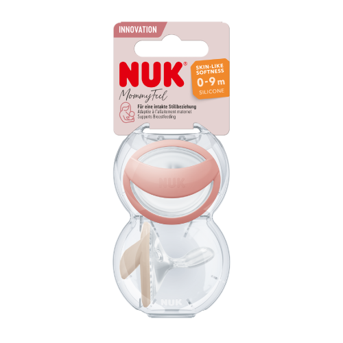 NUK 2 SUCETTES EN SILICONE MOMMYFEEL 0-9M AVEC BOITE