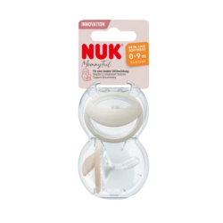 NUK 2 SUCETTES EN SILICONE MOMMYFEEL 0-9M AVEC BOITE