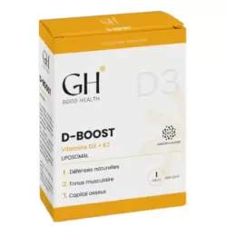 GOOD HEALTH D-BOOST VITAMINE D3+K2 30 GELULES pharmashop