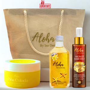 INODERMA MONOI HAIR MIST SPF15 150 ML+SCRUB PINA COLADA 300GR+HUILE AU MONOÏ DE TAHITI 100ML+SAC BEIGE (OFFERT)PHARMASHOP